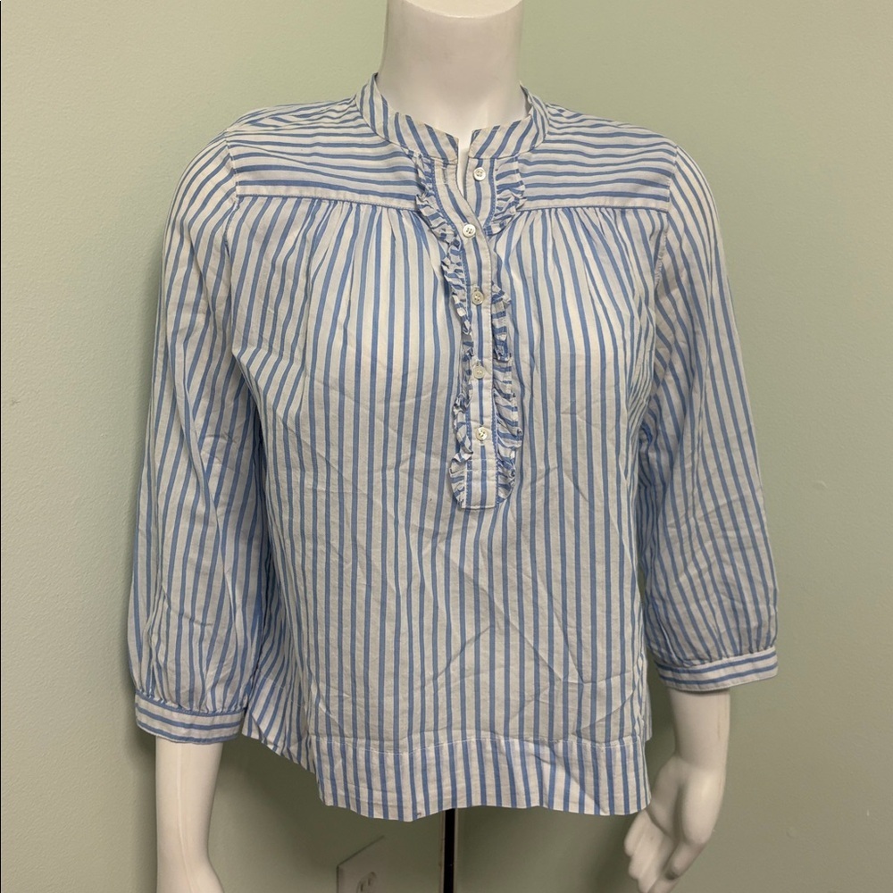 XIRENA Frankie Stripe Button Up Blouse XS